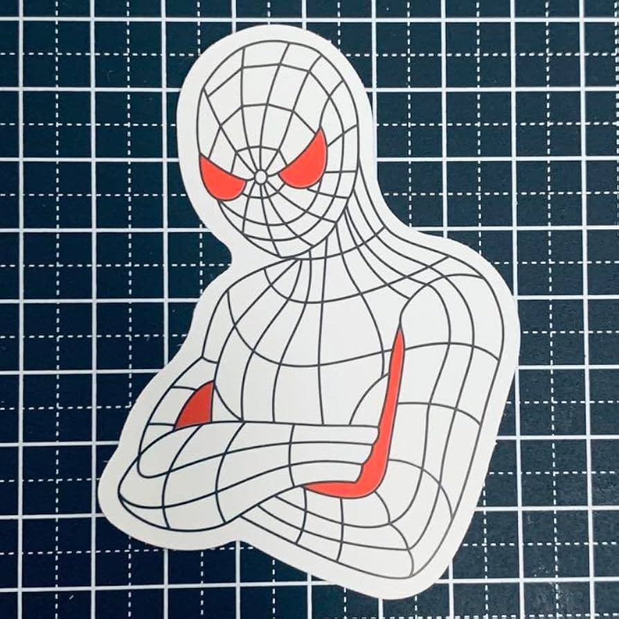 Amazon.co.jp: スパイダーマン白 色違い 防水ステッカー 蜘蛛の